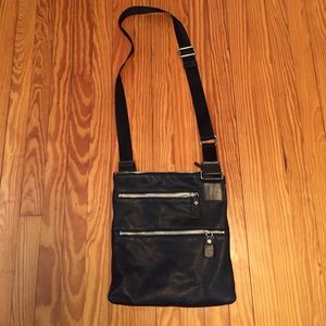 Soft pebble leather crossbody bag