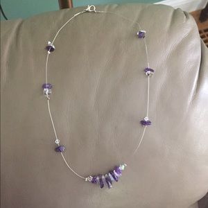 Handmade purple necklace.