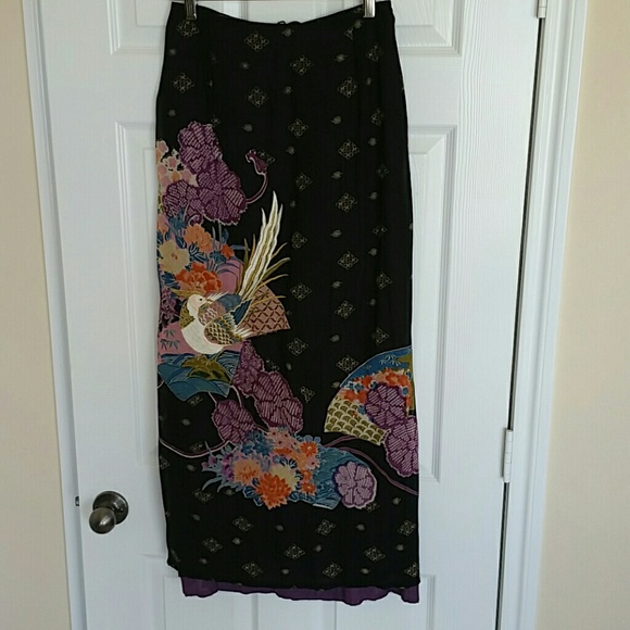 Free People wrap around full length skirt