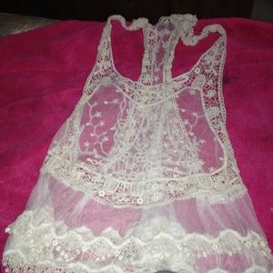 Lace and crochet shirt