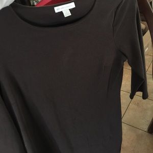 Brown knit shift dress