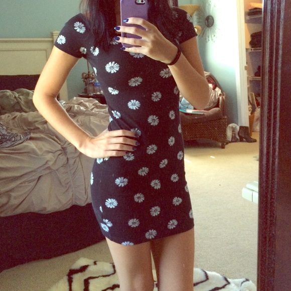 Black floral dress