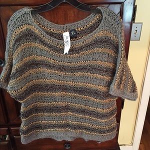 Juicy Couture Sweater with leather detail.