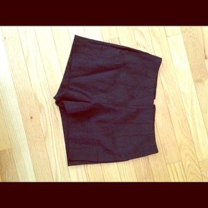 High waisted black dress shorts