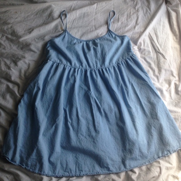 Denim Spaghetti Strap Babydoll Dress