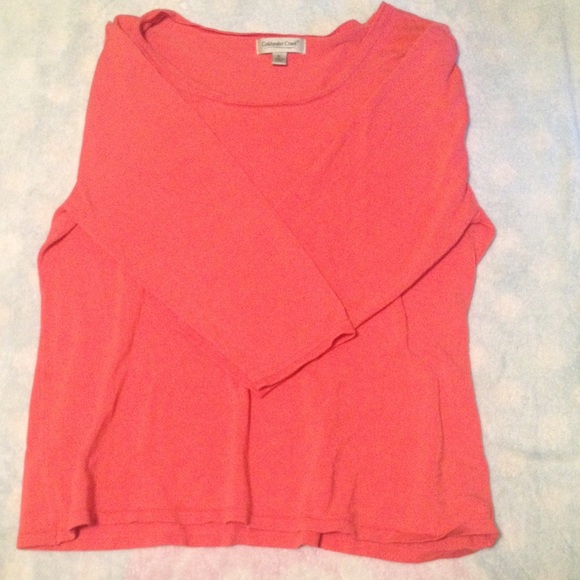 Salmon 3/4 sleeve shirt