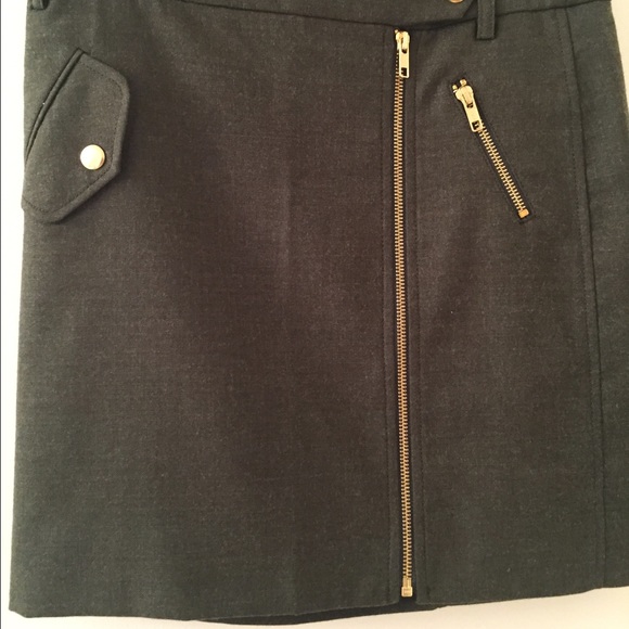 Olive green lightweight wool mini skirt - J. Crew