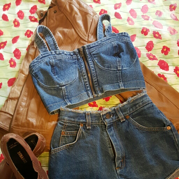 Kirra Tops - Denim Zip Top