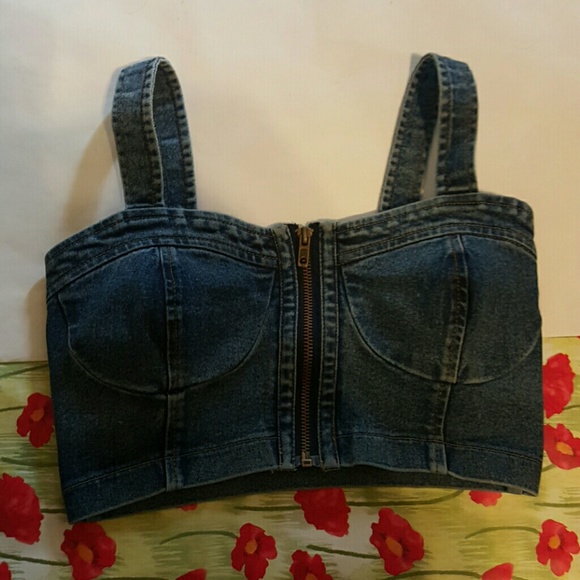 Denim Zip Top - Picture 2 of 3