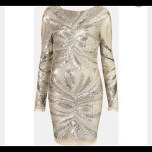 Backless topshop embellished bodycon dress