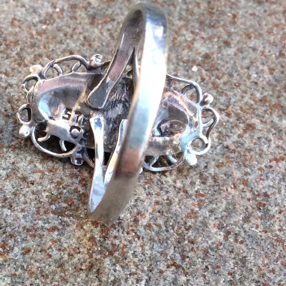 🚫SOLD Vintage 70's sterling silver abalone ring - Picture 4 of 4