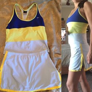 NIKE DRI-FIT tank + tennis skort