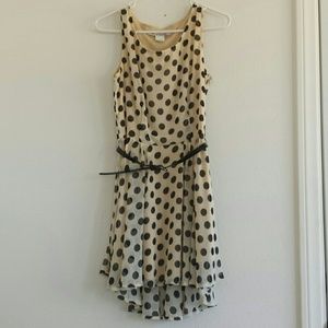 Hi low polka dot dress size medium