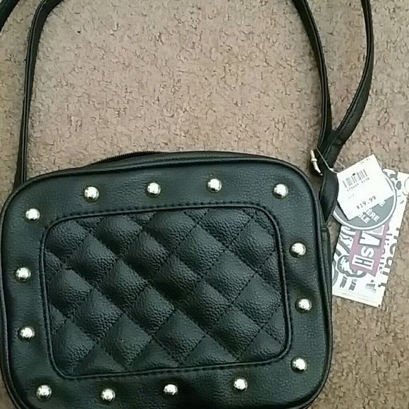 Black purse w gold beads