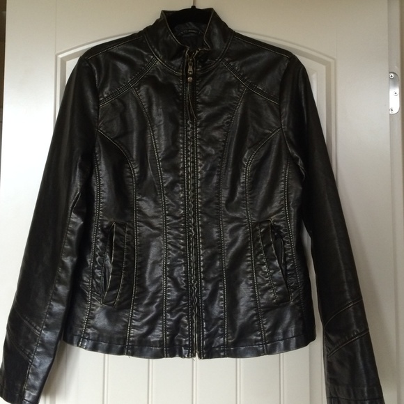 A very cute leather looking jacket!