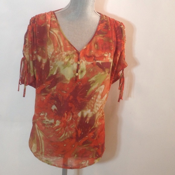 Abstract Orange Top - Picture 7 of 8