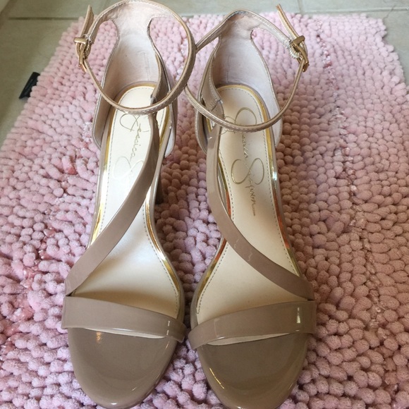 Nude strap Jessica Simpson heels
