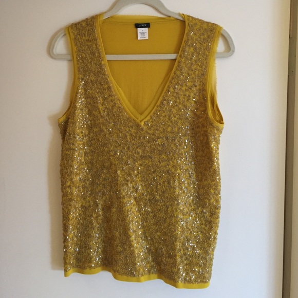 J Crew merino wool & sequin blouse
