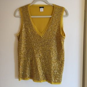 J Crew merino wool & sequin blouse