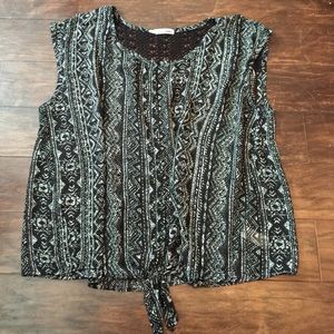 Aztec shear sleeveless top