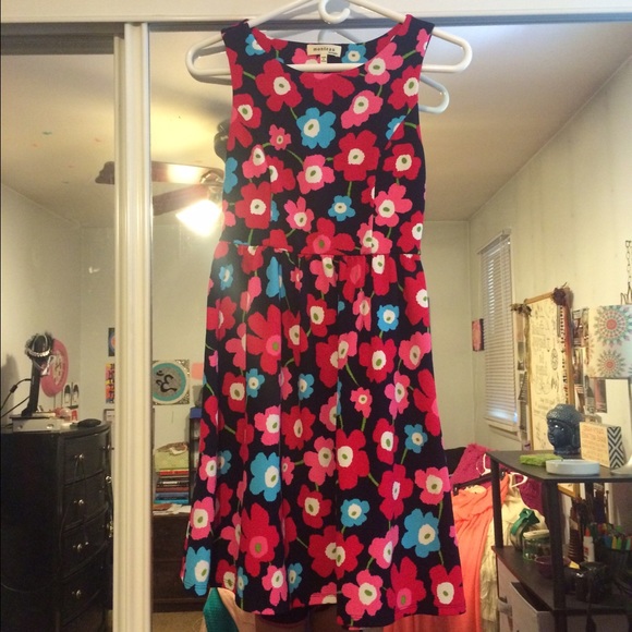Pink and Blue Floral Dress