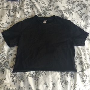 American Apparel black crop top