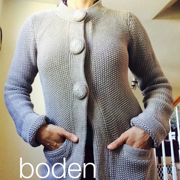 Boden Moss Stitch Sweater Coat/Long Cardigan