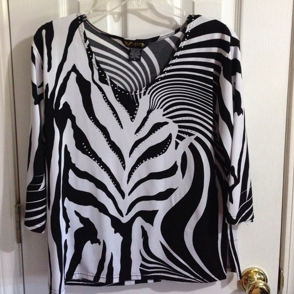 Valentina Tops - Valentina Zebra Print Blouse