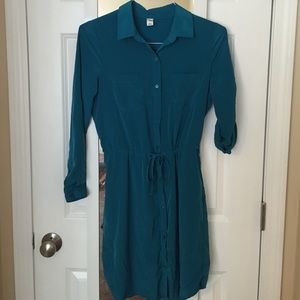 Button up blouse dress