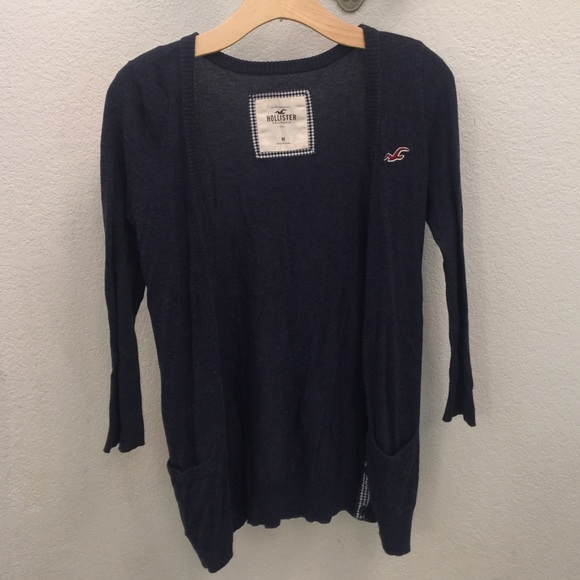 Hollister navy blue cardigan