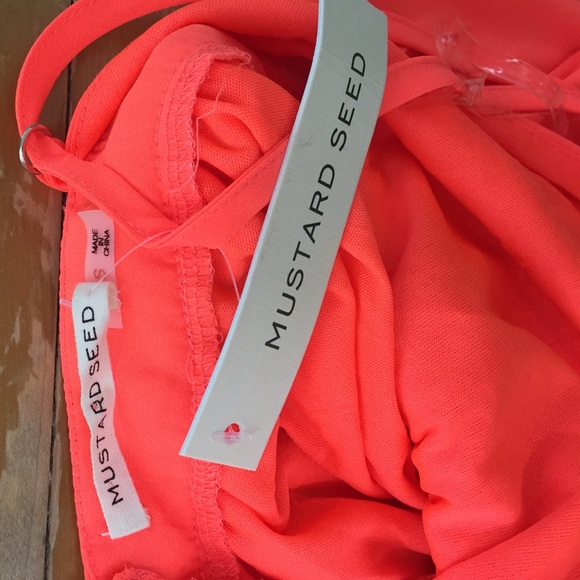 NWT Neon Orange Romper Sz Sm - Picture 3 of 4