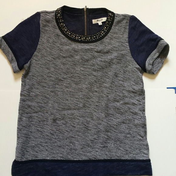 Madewell Tops - Madewell Jeweled Collar top