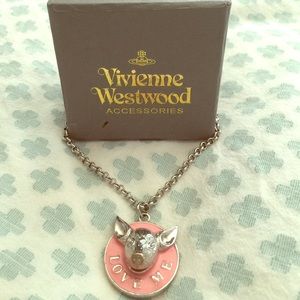 Authentic Vivienne Westwood Piglet necklace +gift