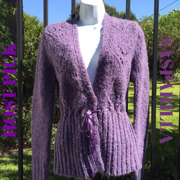 Sasparilla Sweaters - 🆕 EUC 💜 Wool Blend SASPARILLA Sweater Jacket Med