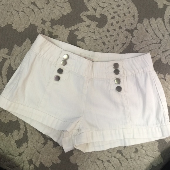 White nautical shorts