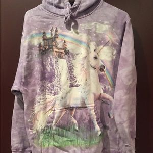 Unicorn rainbow tie dye hoodie