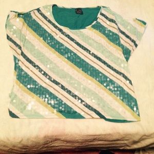 Sparkling striped top