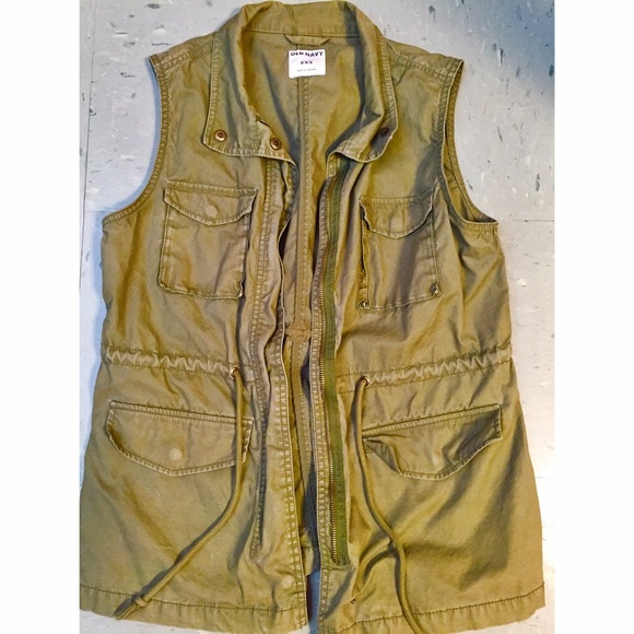 Olive Green Military Jacket-Vest