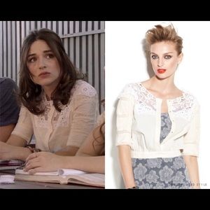 White lace cropped cardigan ASO Teen Wolf