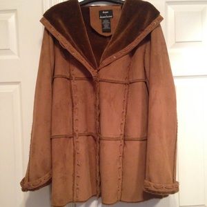 dennis basso faux shearling coat