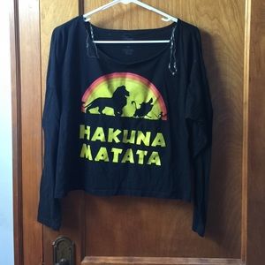 Long sleeve crop top