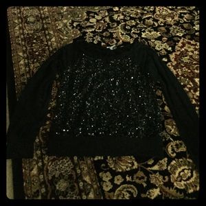 Black long sleeved top