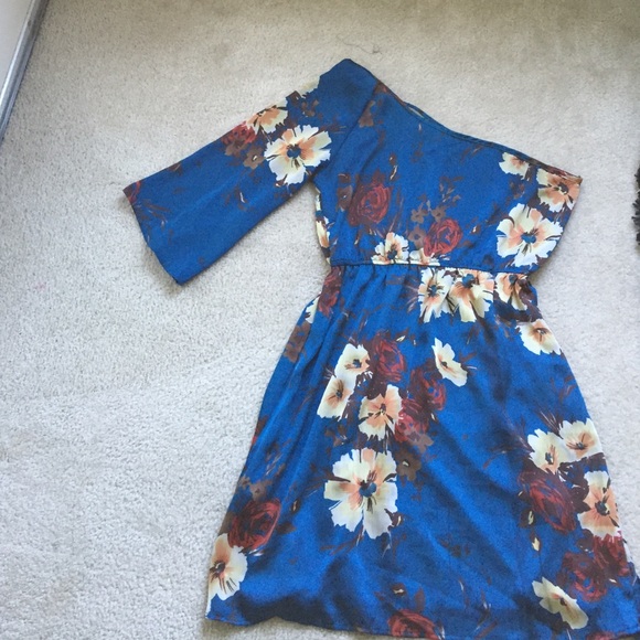 Floral one shoulder dress