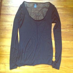 Sheer long sleeve top