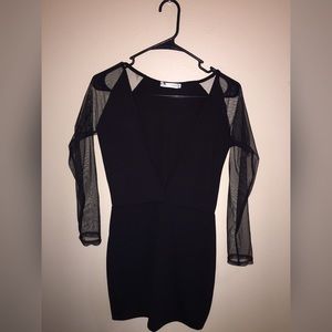 Black sheer dress