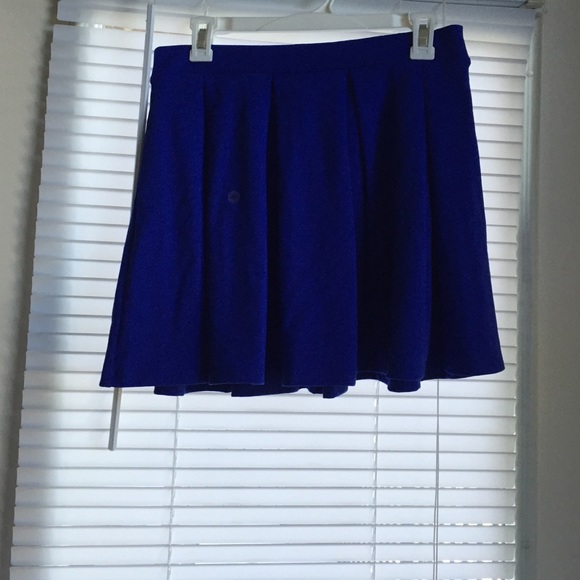 Cobalt blue pleaded skirt
