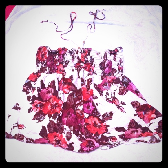Strapless Flower top