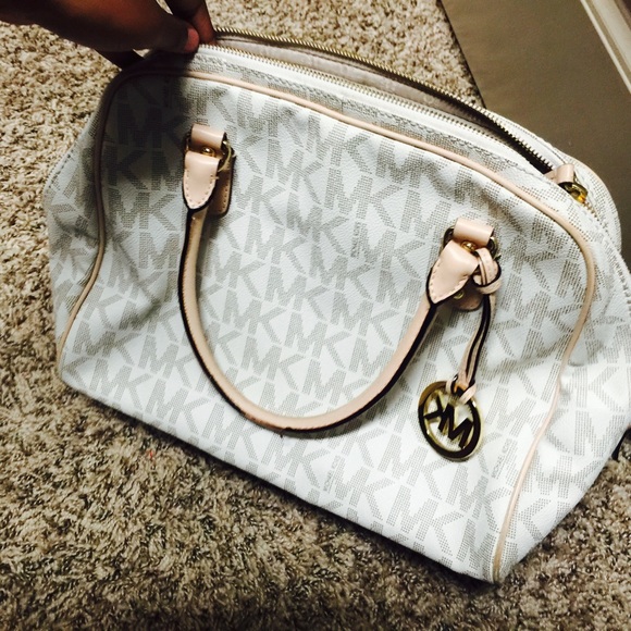 Michael Kors Handbags - Want monogram and white ? Here you go!