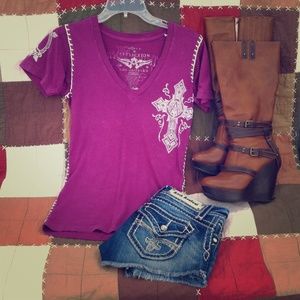 #2HRS ONLY!! Affliction shirt size S