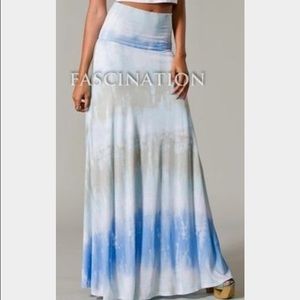 Lulu's boho tie dye maxi skirt